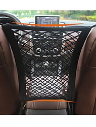 cheap -2-Layer Car Mesh Organizer Seat Back Net Bag Barrier of Backseat Pet Cargo Tissue Purse Holder Driver Storage Netting Pouch Upgrade Stretch Length Two Sides Have Spring Car Interior Accessories 1PCS