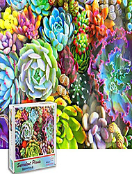 cheap -Jigsaw Puzzles 1000 Pieces for Adults Succulents Nature Train Your Brain Unique Puzzle Beautiful Colorful Puzzles for Adults Hard Difficult and Fun