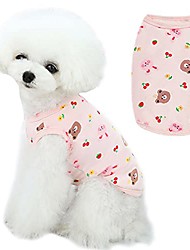 cheap -Cute Dog Vest Shirt Soft Breathable Cotton Cat T-Shirt Puppy Pajamas Pet Tee Shirts for Small Medium Dogs Cats Clothes Yorkies Chihuahua Shih Tzu Outfits Apparel (Pink,Large)
