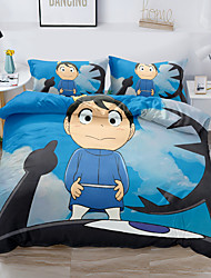 cheap -Cartoon Duvet Cover Set 2/3 Piece Bedding Set with 1 or 2 Pillowcase(Single Twin  only 1pcs) Christmas Boy gife For Kids gife