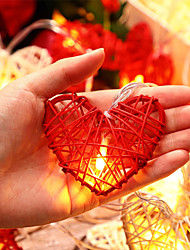 cheap -Heart Shaped LED Fairy String Lights Creative Hand knitting Lights 1.5m-10leds 3m-20leds Wedding Valentine‘s Day Birthday Party Christmas Home Decoration Lamp