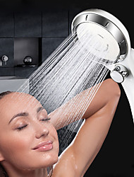 cheap -High Pressure Shower Head with Stop Button Water Pressure Adjustable Exquisite Spray Saving Large Panel ABS Shower Spray Nozzle Handhold Shower head Water Saving Stepless Adjustable Button Rotating