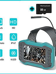 cheap -HD 8mm dual lens industrial Endoscope IP67 Waterproof pipe inspection Camera 4.5&#039;&#039; LCD Screen camera borescope for car repair
