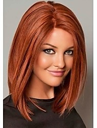 cheap -Orange Wigs For Women Porsmeer Short Bob Straight Hair Wigs For Women Shoulder Length Full Wig Natural Ginger Red Color