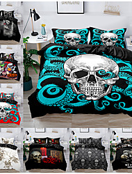 cheap -Skull Octopus Duvet Cover Set Quilt Bedding Sets Comforter Cover Boho, Queen/King Size/Twin/Single(1 Duvet Cover, 1 Or 2 Pillowcases Shams),3D Digital