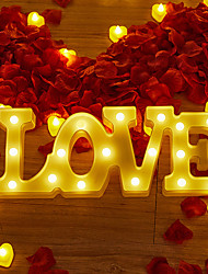 cheap -LOVE Decoration Light LED Night Light Wedding Christmas Wedding Decoration Romantic ON / OFF Valentine&#039;s Day AA Batteries Powered 1pc