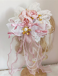cheap -Hanfu Hair Accessories Headdress Lolita Lolita Girl Hair Accessories Small Top Hat Antique Tassel Flowers