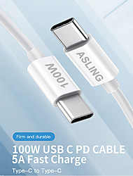cheap -ASLING USB C Cable High Speed Data Transmission Charging cable 5 A 2.0m(6.5Ft) 1.0m(3Ft) TPE For Macbook iPad Samsung Apple Phone Accessory