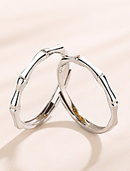 cheap -Adjustable Ring Gift Silver S925 Sterling Silver Elegant Fashion 2pcs / couple / Daily