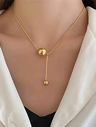 cheap -Choker Necklace Necklace Women&#039;s Geometrical Ball Simple Fashion Modern European Trendy Cool Wedding Silver Gold 40 cm Necklace Jewelry 1pc for Wedding Gift Daily Engagement Prom irregular