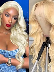 cheap -613 Body Wave Lace Front Wig Human Hair 13x4 Blonde Lace Frontal Wigs 613 Frontal Wig Human Hair 150% Pre Plucked with Baby Hair