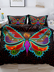 cheap -Duvet Cover Set butterfly Animal National style 2/3 Piece Bedding Set with 1 or 2 Pillowcase(Single Twin  only 1pcs)