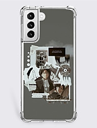 cheap -Attack on Titan Cartoon Characters Phone Case For S22 S21 S20 Plus Ultra FE S10 S9 S8 S7 Plus Edge A32 A22 A12 A02 A21s Unique Design Protective Case Shockproof Dustproof Back Cover TPU