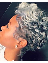 cheap -Afro Curly Synthetic Wigs for Black Women Short Gray Wigs for Black Women African American Short Black Brown Curly Wigs