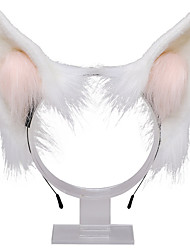 cheap -Hand-made Lolita Beast Ears Cosplay Fur Upright White Fox Ears Headband