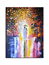 cheap -Oil Painting Handmade Hand Painted Wall Art Contemporary Colorful Knife Landscape People Abstract Valentine&#039;s Day Gift Home Decoration Decor Stretched Frame Ready to Hang