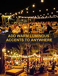 cheap -6.5m LED Snowflake String Lights 30 LEDs EL 5mm 1 Set Mounting Bracket Warm White Cold White Multi Color Christmas New Year&#039;s Outdoor Solar Powered