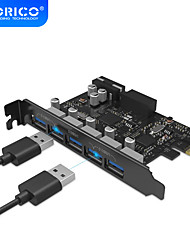 cheap -ORICO USB 3.0 PCI-E Expansion Card 5 Ports Hub Adapter External Controller Express Card with 4-pin Power Connector Cord