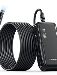 cheap -Dual Lens Wireless Endoscope Teslong Borescope Inspection Camera for Android and iPhone WiFi Snake Scope Camera with LED Lights Industrial Fiber Optic Camera for Sewer Duct Plumbing Pipe (16.5ft)
