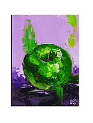cheap -Oil Painting Handmade Hand Painted Wall Art Modern Nordic Still Life Green Apple Abstract Home Decoration Decor Stretched Frame Ready to Hang