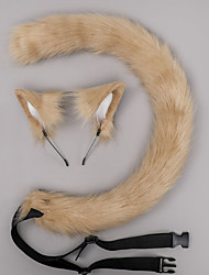 cheap -Hand-made Beast Ears Beast Tail Cosplay Accessories Lolita Accessories Cat Ears Cat Tail Set