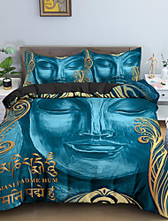 cheap -Buddha Bedding Set Mandala Quilt Cover Luxury Twin King Size Bed Sets Bohemian Bedclothes 2/3pcs With Pillowcase Bedding Set with 1 or 2 Pillowcase(Single Twin  only 1pcs)