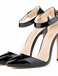 cheap -Women&#039;s Heels Dress Shoes Sexy Shoes Stilettos Buckle Stiletto Heel Pointed Toe Elegant Sexy Classic Party Work Patent Leather Buckle Fall Spring Solid Colored Almond Green White
