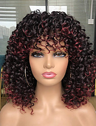 cheap -Black Wigs for Women Prettiest Afro Curly Wig Black with Warm Brown Highlights Wig with Bangs for Black Women Natural Looking for Daily Wear