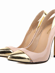 cheap -Women&#039;s Heels Dress Shoes Sexy Shoes Stilettos Stiletto Heel Pointed Toe Elegant Sexy Classic Party Work Patent Leather Loafer Fall Spring Color Block Light Yellow Almond Green