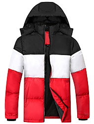 cheap -Men&#039;s Winter Warm Zipper Hooded Puffer Quilted Jacket Padded Coat Casual Outwear Lightweight Full Zip Up Jacket Sports Hoodie Jacket Outdoor Parka Skiing Snowboard Fishing