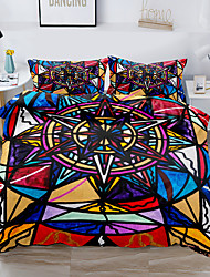 cheap -Colorful Tie Dye Duvet Cover Set Ethnic Bohemian Flower  National style 2/3 Piece Bedding Set with 1 or 2 Pillowcase(Single Twin  only 1pcs)