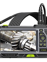 cheap -Dual Lens Endoscope with 5 Monitor Teslong NTS500 Industrial Waterproof Borescope Inspection Camera with 0.21in Front &amp; Side-View Double Lens with 9.8FT Probe 5-Inch IPS LCD Screen &amp; Case