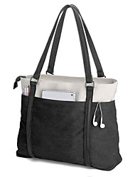 cheap -Women Laptop Tote Bag for Work Lightweight Splice Canvas 15.6 Inch Handbag Purse