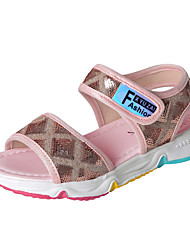 cheap -Girls&#039; Sandals Sports &amp; Outdoors Princess Shoes PU Little Kids(4-7ys) Big Kids(7years +) Daily Beach Walking Shoes Pink White Black Summer