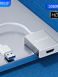 cheap -ORICO High Speed LED Indicator USB 3.0 to HDMI 1.3 VGA USB Hub 1 Ports For Windows, PC, Laptop
