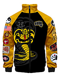 cheap -Inspired by Cobra Kai Karate Kid Hoodie Anime 100% Polyester Anime 3D Harajuku Graphic Outerwear For Men&#039;s / Women&#039;s / Couple&#039;s
