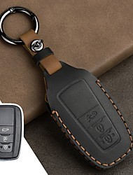 cheap -For Toyota Key Fob Cover Genuine Leather with Keychain Leather Key Case Protector Compatible RAV4 Camry Corolla Avalon C-HR Prius GT86 Highlander (only for Keyless go) 1PCS