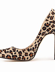 cheap -Women&#039;s Heels Dress Shoes Sexy Shoes Stilettos Stiletto Heel Pointed Toe Elegant Sexy Classic Party Work Suede Loafer Fall Spring Animal Patterned Leopard Black / White Leopard