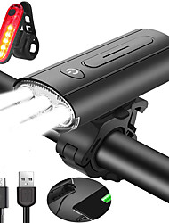 cheap -LED Bike Light Front Bike Light Rear Bike Tail Light LED Bicycle Cycling Waterproof Super Bright Portable Professional Rechargeable Li-ion Battery 800 lm Rechargeable Battery Natural White Red
