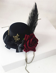 cheap -Alice in Wonderland Rabbit Retro Top Hat Headdress Feather Hair Accessories Catwalk Photo Photography Styling Accessories