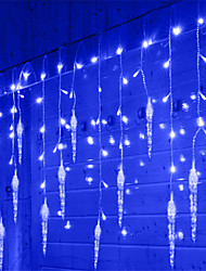 cheap -3.5M 96LED Light String With 24 Sagging  Ice Cone Icicle Lights Christmas Wreath Curtain  Fairy String Lights Garden Decoration Optional EU US UK