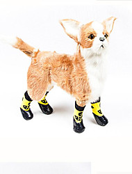 cheap -Pet Socks Autumn And Winter New Cartoon Shoes Dog Waterproof Socks Teddy Golden Wool Non Slip Warm Foot Cover
