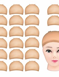 cheap -wig cap, 24pcs stretchy nylon stocking wig cap for women makeup,nude