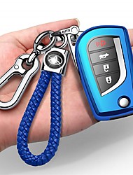 cheap -Autophone for Toyota Key Fob Cover with Keychain Soft TPU 360 Degree Protection Key Case Compatible with Fortuner tundra Camry RAV4 Highlander Corolla Smart Key