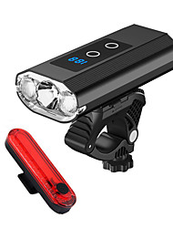 cheap -LED Bike Light Front Bike Light Rear Bike Tail Light LED Bicycle Cycling Waterproof Super Bright Portable Professional Rechargeable Li-ion Battery 1500 lm Rechargeable Battery Natural White Red