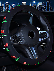 cheap -Cherry Butterfly Steering Wheel Cover  Embroidery Cute Colorful Decor Universal Car Steering Wheel Protector Anti-Slip Soft Interior Accessories for Women Men fit Car SUV Truck etc15 inch Four Seasons