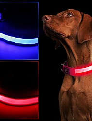 cheap -Pet Dog Collar Light Up Collar Strobe / Flashing Camouflage Terylene Green Pink Red Blue