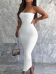 white bodycon dress maxi