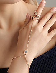 cheap -Women&#039;s Ring Bracelet / Slave bracelet Classic Leaf Personalized Stylish Acrylic Bracelet Jewelry Gold / Silver For Party Evening Prom Festival