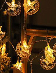cheap -Ramadan Eid Mubarak Decoration Lights 3m 20leds Star Moon Castle Fairy String Lights Kerosene Lamp Shaped Islamic Muslim Holiday Family Party Decoration